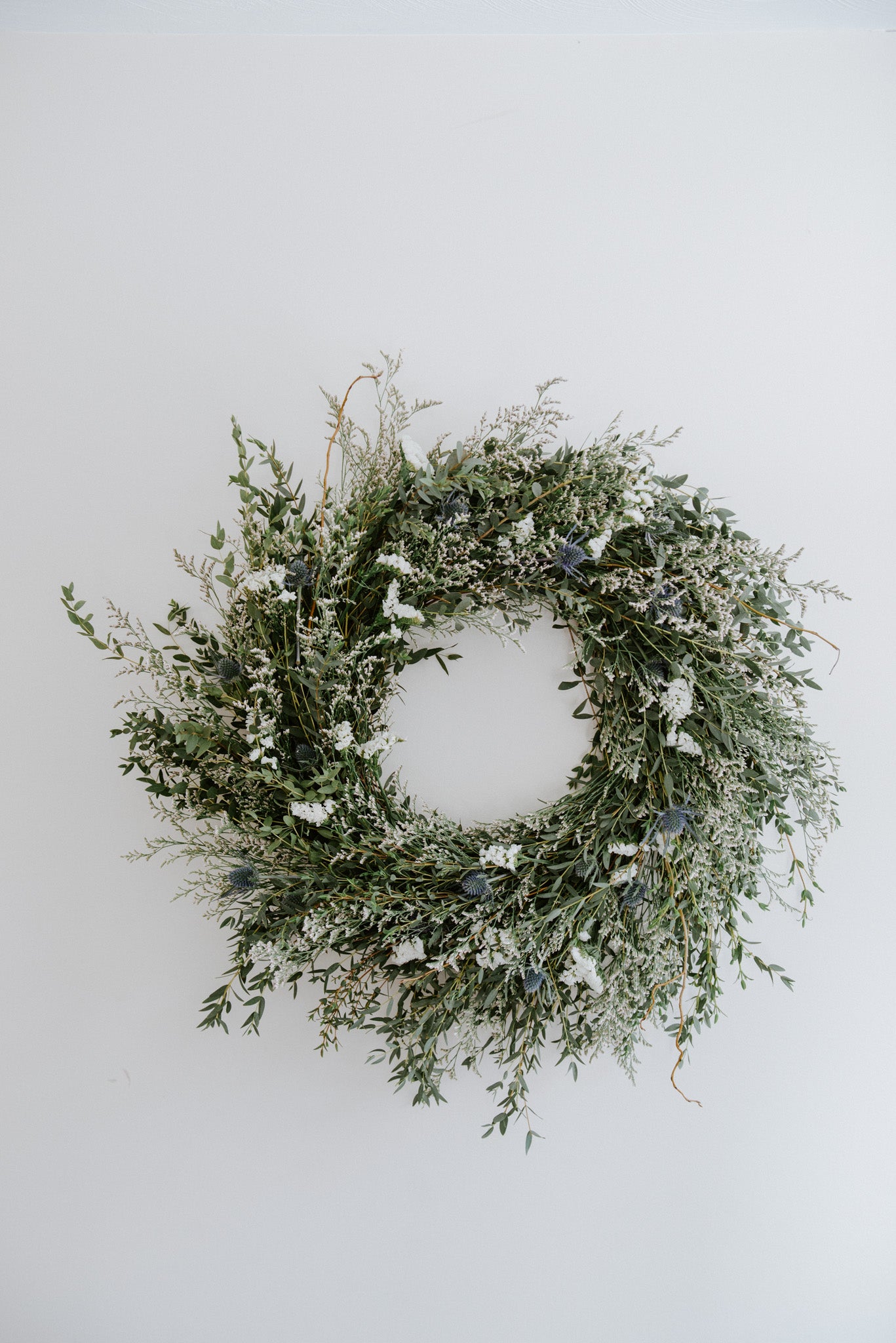 Eucalyptus, Thistle and Caspia Wreath